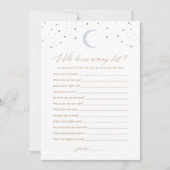 Over the Moon Wie kent mama Beste Baby shower Kaart (Voorkant)