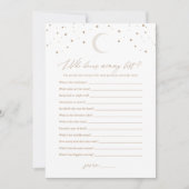 Over the Moon Wie kent mama Beste Baby shower Kaart (Voorkant)