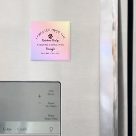 Over The Rainbow Bridge Custom Pet Memorial Magneet