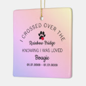 Over The Rainbow Bridge Custom Photo Pet Memorial Keramisch Ornament (Links)