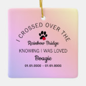 Over The Rainbow Bridge Custom Photo Pet Memorial Keramisch Ornament (Voorkant)