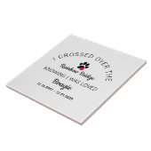 Over The Rainbow Bridge Custom White Pet Memorial Tegeltje (Zijkant)