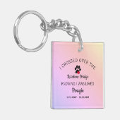 Over The Rainbow Bridge Pet Photo Sleutelhanger (Voorkant Links)