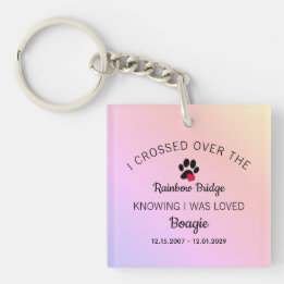 Over The Rainbow Bridge Pet Photo Sleutelhanger