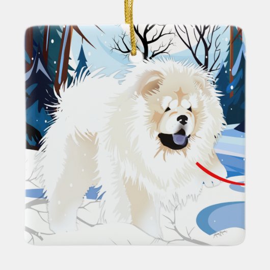 OVER THE RIVER Cream Chow 2023 Ornament (Voorkant)