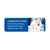 OVER THE RIVER Cream Toon adreslabel Aanpassen Etiket (Voorkant)