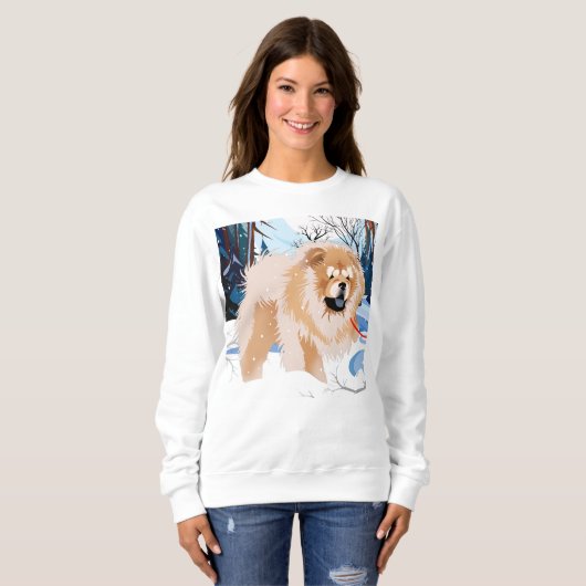 OVER THE RIVER Red Chow shirten alle stijlen Trui (Voorkant volledig)