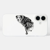 Over-the-Shoulder Aussie Dog Phone Case  (Achterkant (horizontaal))