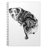 Over-the-Shoulder Aussie Dog Phone Case Notitieboek (Voorkant)