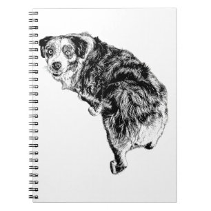 Over-the-Shoulder Australische Hond Telefoonhoes Notitieboek