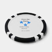 Over the Stars blue gray baby shower name date ele Poker Chips (Enkel)