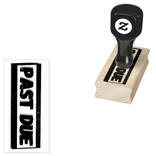 "OVER TIJD" Houten Stempel met Rubbersnor (Gestempeld)