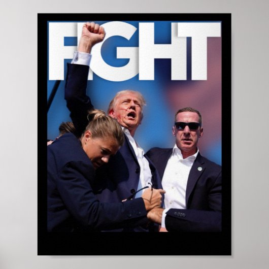 Over Trump Fight for America Trump Undefeable 3 Poster (Voorkant)