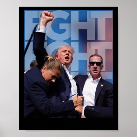 Over Trump Fight for America Trump Undefeable 4 Poster (Voorkant)