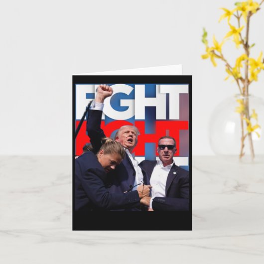 Over Trump Strijd voor Amerika Trump Undefeable 1 Kaart (Gele Bloem)