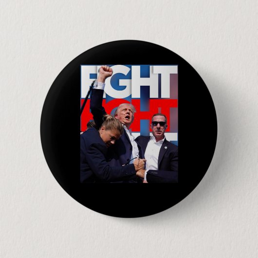 Over Trump Strijd voor Amerika Trump Undefeable 1 Ronde Button 5,7 Cm (Voorkant)