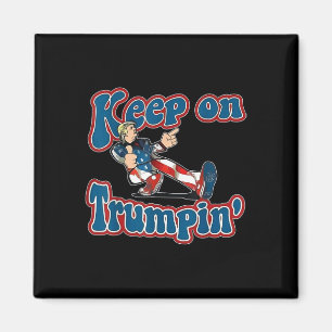 over Trumpin Trump voor President 2024 USA Flag Vi Magneet