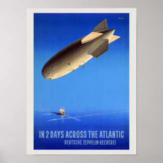 Over twee dagen aan de overkant van de Atlantische Poster