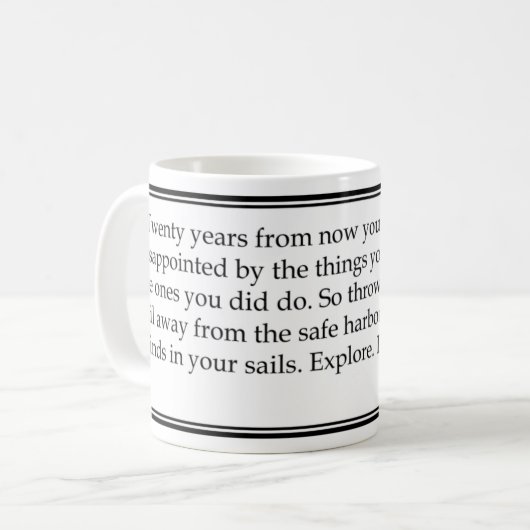 "Over twintig jaar..." Mok (Voorkant links)