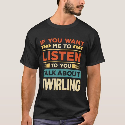 Over Twirling praten T-shirt (Voorkant)