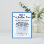 Over Utah Briefkaart (Staand voorkant)