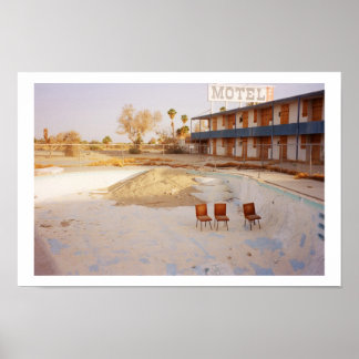 Over Vacatie: Laten we rustig in de pool gaan. Poster