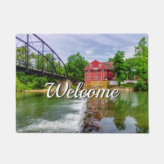 Over War Eagle Creek Waterfall Doormat Deurmat (Voorkant)
