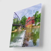 Over War Eagle Creek Waterval Wandklok (Hoek)