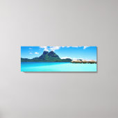 Over water bungalows in Bora Bora Canvas Afdruk (Voorkant)