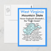 Over West Virginia Briefkaart (Voorkant / Achterkant)