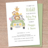 Over Wild Safari Baby Boy Couple Shower Kaart