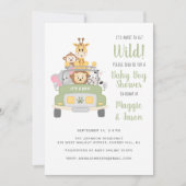 Over Wild Safari Baby Boy Couple Shower Kaart (Voorkant)