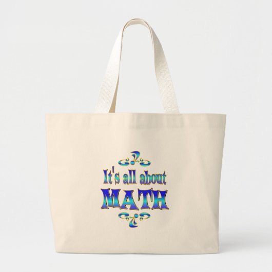 OVER WISKUNDE GROTE TOTE BAG (Voorkant)