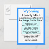 Over Wyoming Briefkaart (Voorkant / Achterkant)