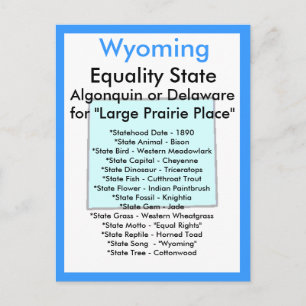 Over Wyoming Briefkaart