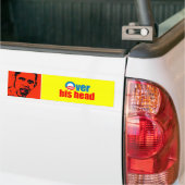 Over zijn hoofd bumpersticker (Op Truck)