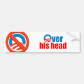 Over zijn hoofd bumpersticker (Voorkant)