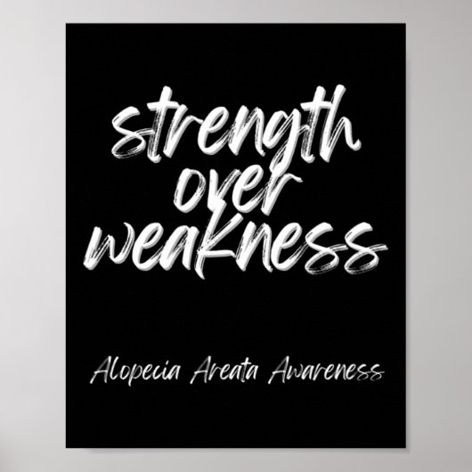 Over zwakte - Alopecia areata bewustzijn Poster (Voorkant)
