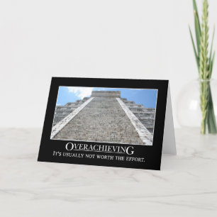 Overachieving is niet gewoonlijk de inspanning kaart