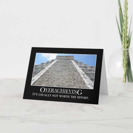Overachieving is niet gewoonlijk de inspanning kaart (Voorkant)