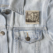Overacker, inwoners van Emerson Vierkante Button 5,1 Cm (In situ)