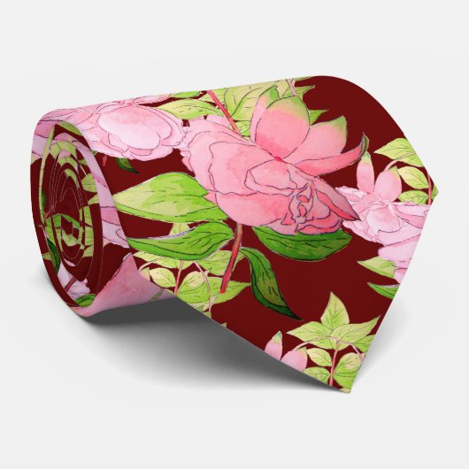 Overal bloemen groot vet en heel anders stropdas (Opgerold)