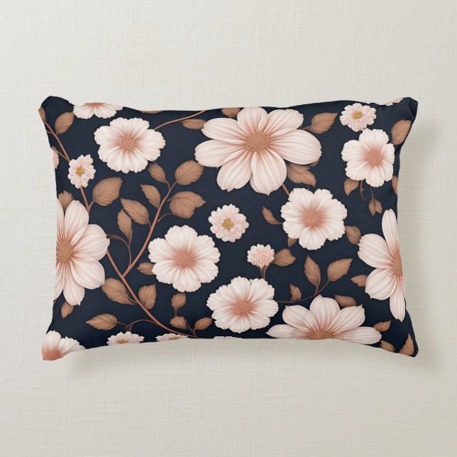 Overal bloemontwerp accent kussen (Voorkant)