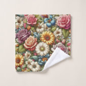 Overal bloemontwerp bad handdoek (Wasdoekje)