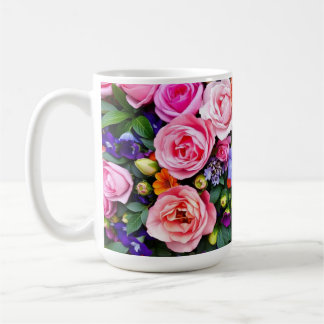 Overal bloemontwerp koffiemok