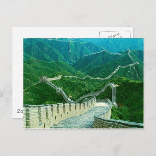Overal de Grote Muur van China Briefkaart (Voorkant / Achterkant)