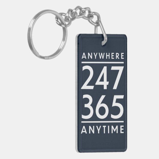 Overal en altijd sleutelhanger (Voorkant Links)