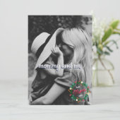 Overal foto Moeder en ik Folk bloemenkrans Feestdagenkaart (Staand voorkant)