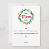 Overal foto Moeder en ik Folk bloemenkrans Feestdagenkaart (Achterkant)