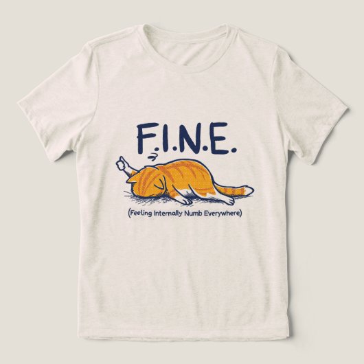Overal Intern Gevoelloos Tri-Blend Shirt (Design voorkant)